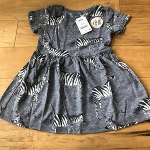 COPY - Next Knit printed Dress  Zebra NWT  1-2T